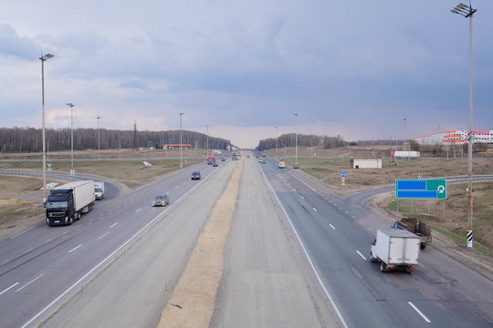  Day traffic on a Simferopol shosse in Moscow region, Russia