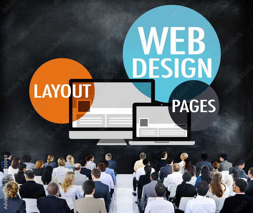 Poster web design content creative website responsive concept