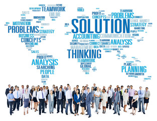Solution Solve Problem Strategy Vision Decision Concept