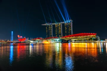 Zelfklevend Fotobehang Singapore city skyline. © Luciano Mortula-LGM