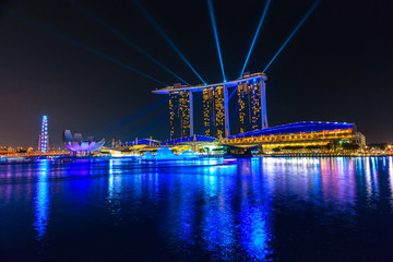 Obraz premium Singapore city skyline.