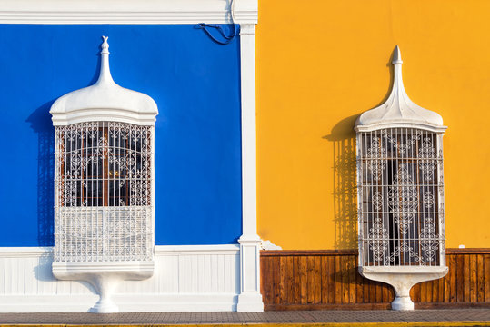 Blue and Yellow Architecture in Trujillo