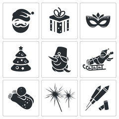 Christmas Vector Icons Set