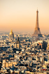 Eiffel tower at sunrise, Paris.