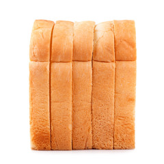 sliced bread isolated on white background