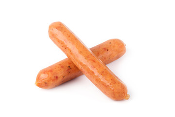 Sausages isolated on a white background