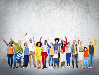 Naklejka premium Diverse Diversity Ethnic Ethnicity Unity Variation Concept