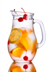 Jug of orange cocktail