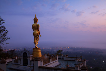 Buddha statue standing at Wat Phra That Khao Noi in Nan,Thailand