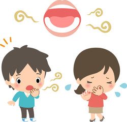 口臭に悩む男性