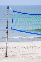 Beach-Volleyball, Feld am Strand der Ostsee