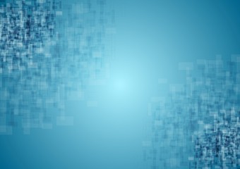 Fototapeta na wymiar Blue tech squares texture background