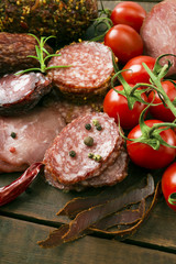 Smoked sausage with rosemary and peppercorns