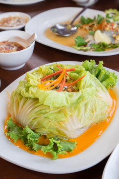Steamed fish with curry paste,Thai food