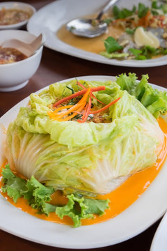 Steamed fish with curry paste,Thai food