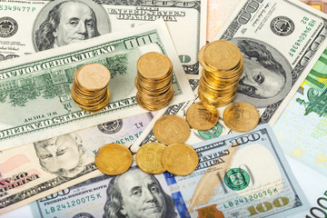 Fototapeta premium stack of coins