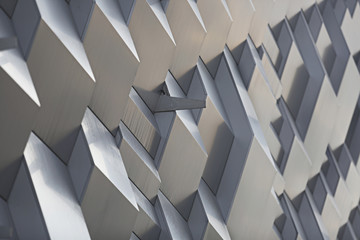 Metal modern 3d dimension triangle sharp wall