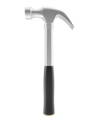 Hammer isolated on white background, with shadow. The tool for