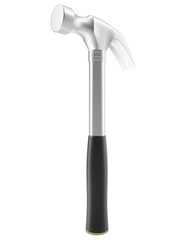 Hammer isolated on white background, with shadow. The tool for