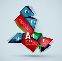 Geometric shapes with sample text. Abstract template