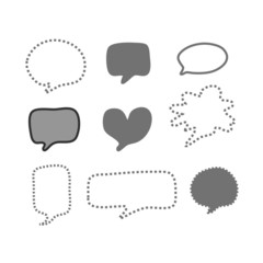 Bubble speech set vector