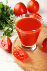 Glass of cucumber juice 
