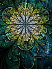 Colorful clockwork pattern, digital artwork