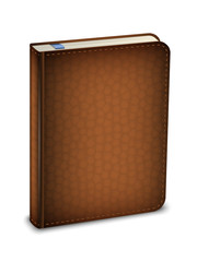 Vector diary in the leather cover
