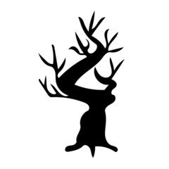 Tree silhouette isolated illustration
