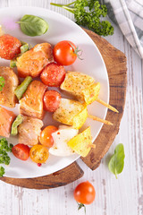 fish kebab barbecue
