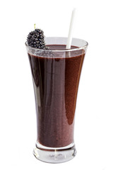 mulberry juice extract in curve shape isolated on white