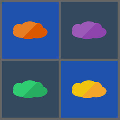 Set of banner templates with cloud icon.