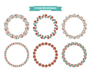 Floral wreaths frames