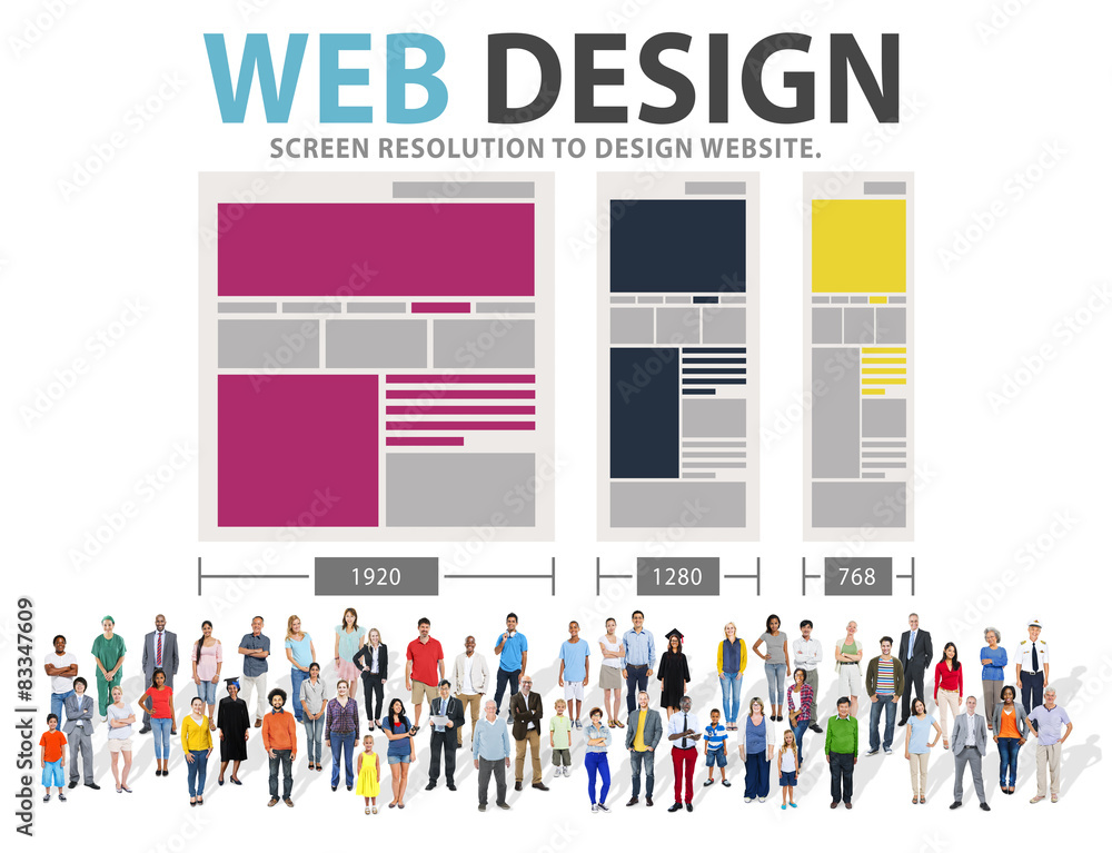 Poster web design network website ideas media information concept