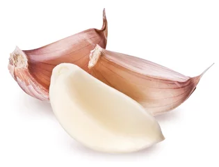  Peeled garlic clove isolated on a white background. © volff