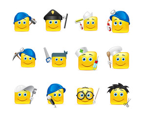 Smilies different professions