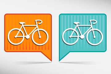 Fototapeta premium Bicycle orange and blue pointer