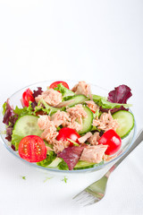 Salat, Thunfisch mit Gurken