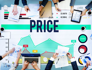 Price Amount Cost Commerce Sale Retail Concept