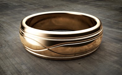 golden ring on background