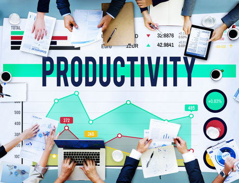 Productivity Efficiency Figures Work Flow Concept