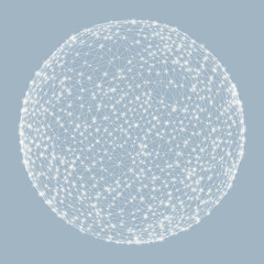 3d sphere. Global digital connections. Technology concept.