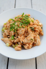Larb, mince with spicy taste, Thai food