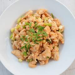 Larb, mince with spicy taste, Thai food