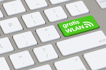 Gratis WLAN als Symbol auf Computer