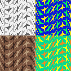 Set of geometric seamless pattern