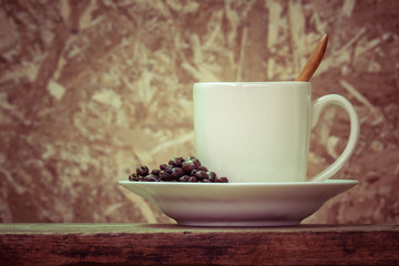 Coffee with filter effect retro vintage style