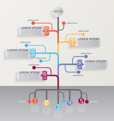 Business template with tree