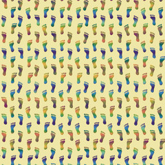 Footprints in the sand abstract pattern background