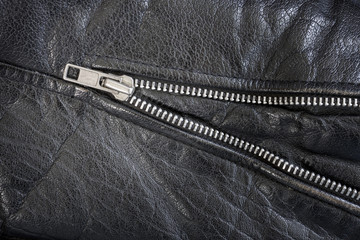 Zip for black leather dress © Giuliano Del Moretto
